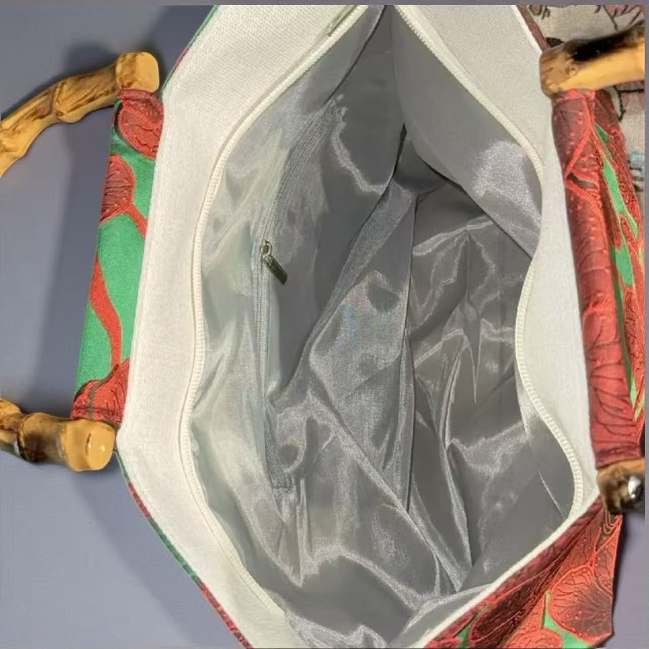 Stilvolle Baumwolltasche mit Bambusgriffen Brehn