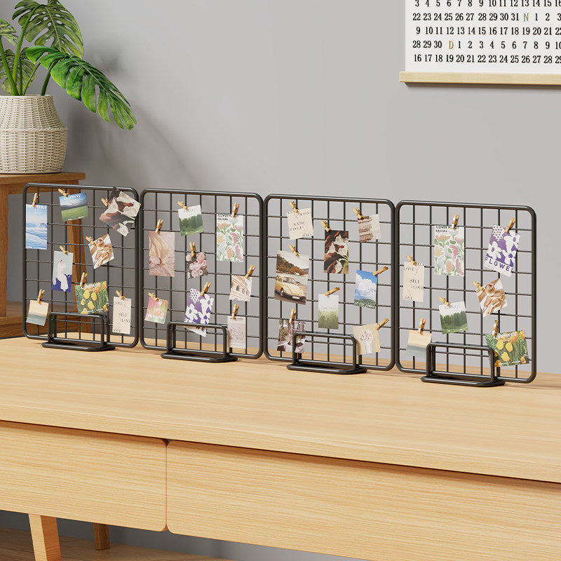 Desktop-Draht-Foto-Rasterdisplay mit Ständer und Mini-Clips