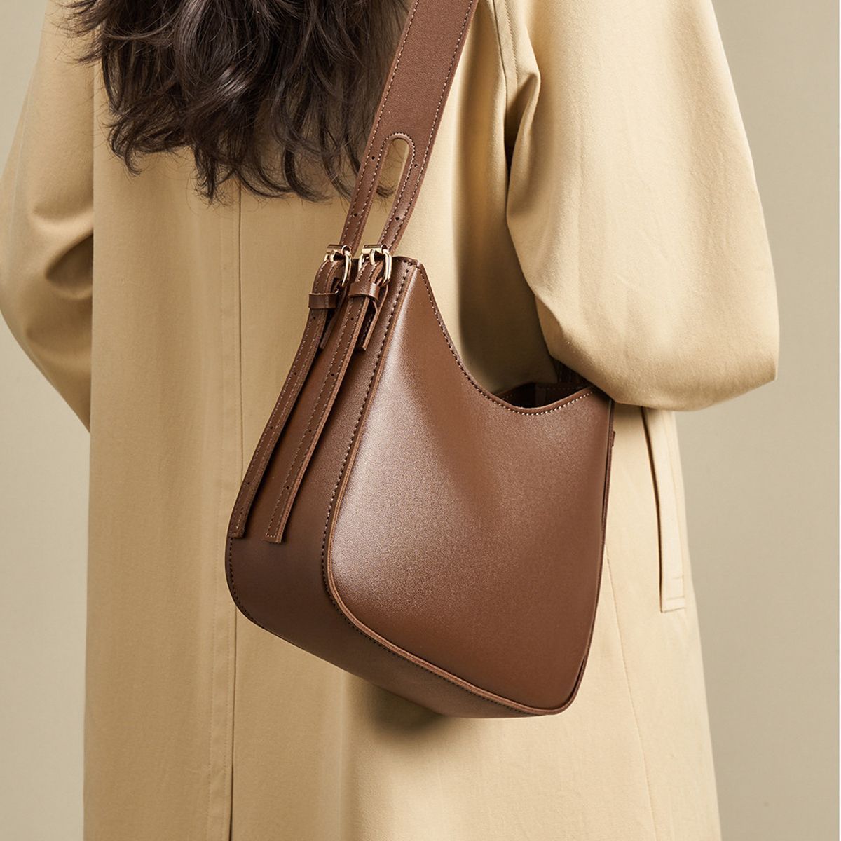 Elegante Strukturierte Hobo-Tasche Brehn