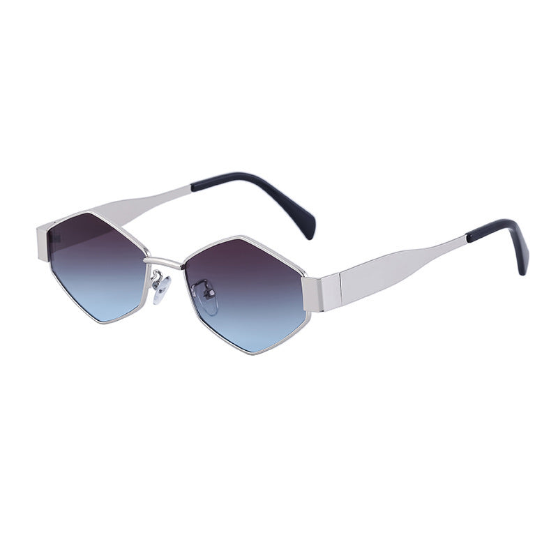 Damen geometrische Sonnenbrille mit modernem Rahmen Brehn