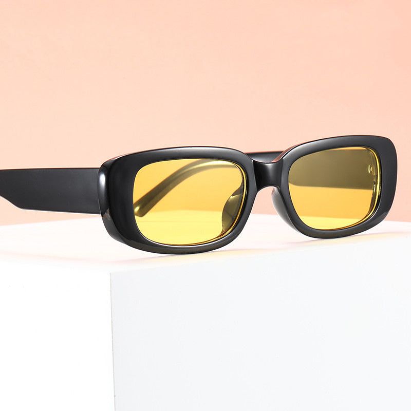 Damen modische Retro-Sonnenbrille mit rechteckigem Rahmen Brehn