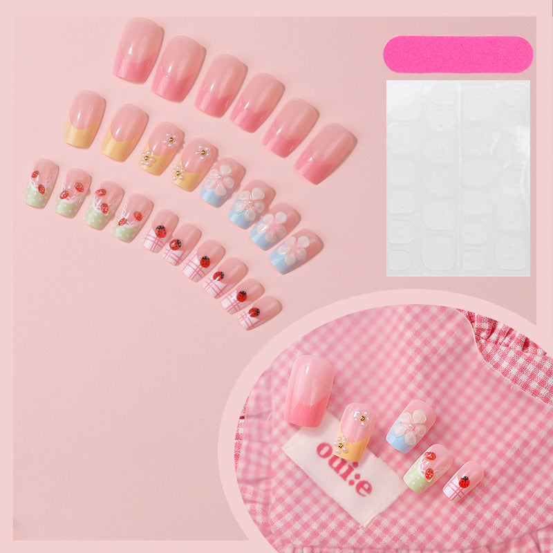 Floral Press-On Nagelkunstset Brehn