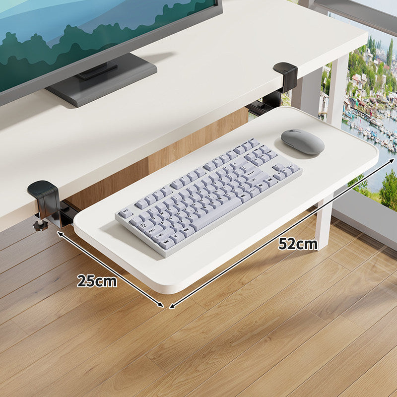 Clamp-Montierter Untertisch Verstellbarer Bambus Tastaturablage