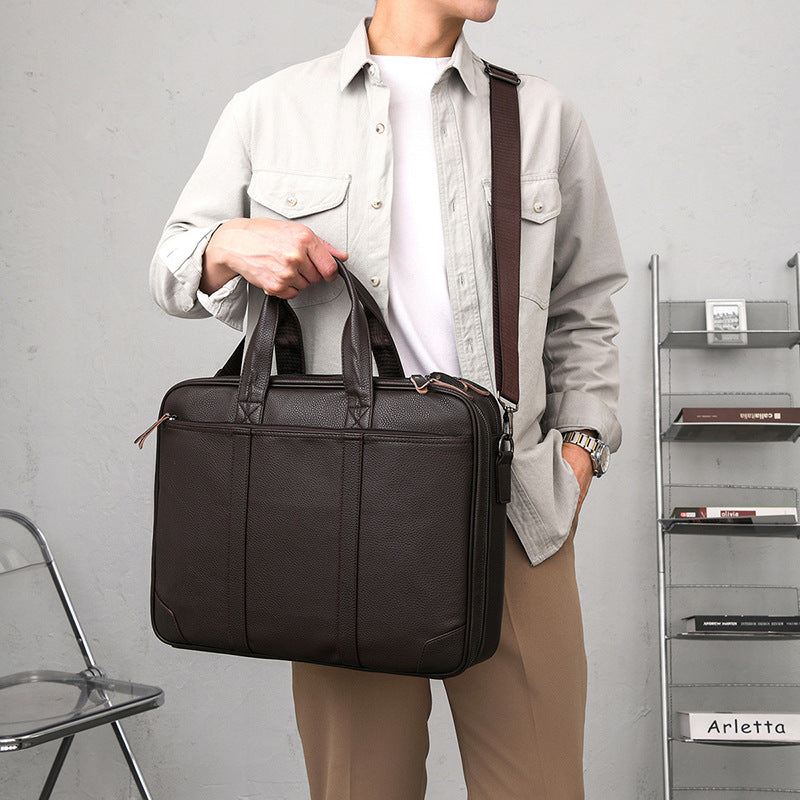 Premium Leder Firmen Aktentasche Brehn