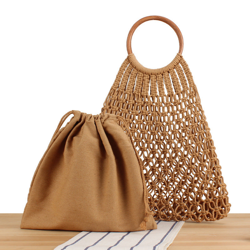 Handtasche mit Geflochtenem Design und Innentasche Brehn
