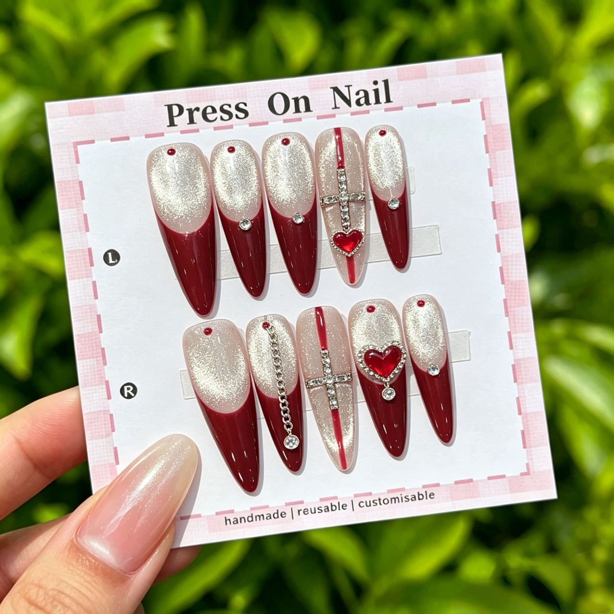 Anpassbare Ombre Press-On Nägel