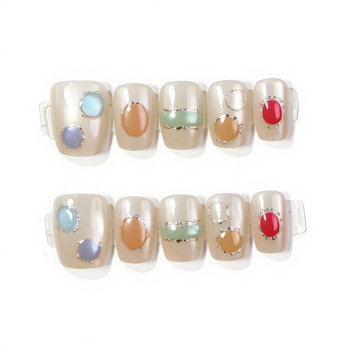 Dekoratives Press-On Nagelkunstset Brehn