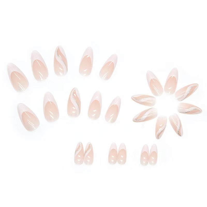 Elegantes Stiletto-Nagelkunst-Set mit Glitzerakzenten Brehn