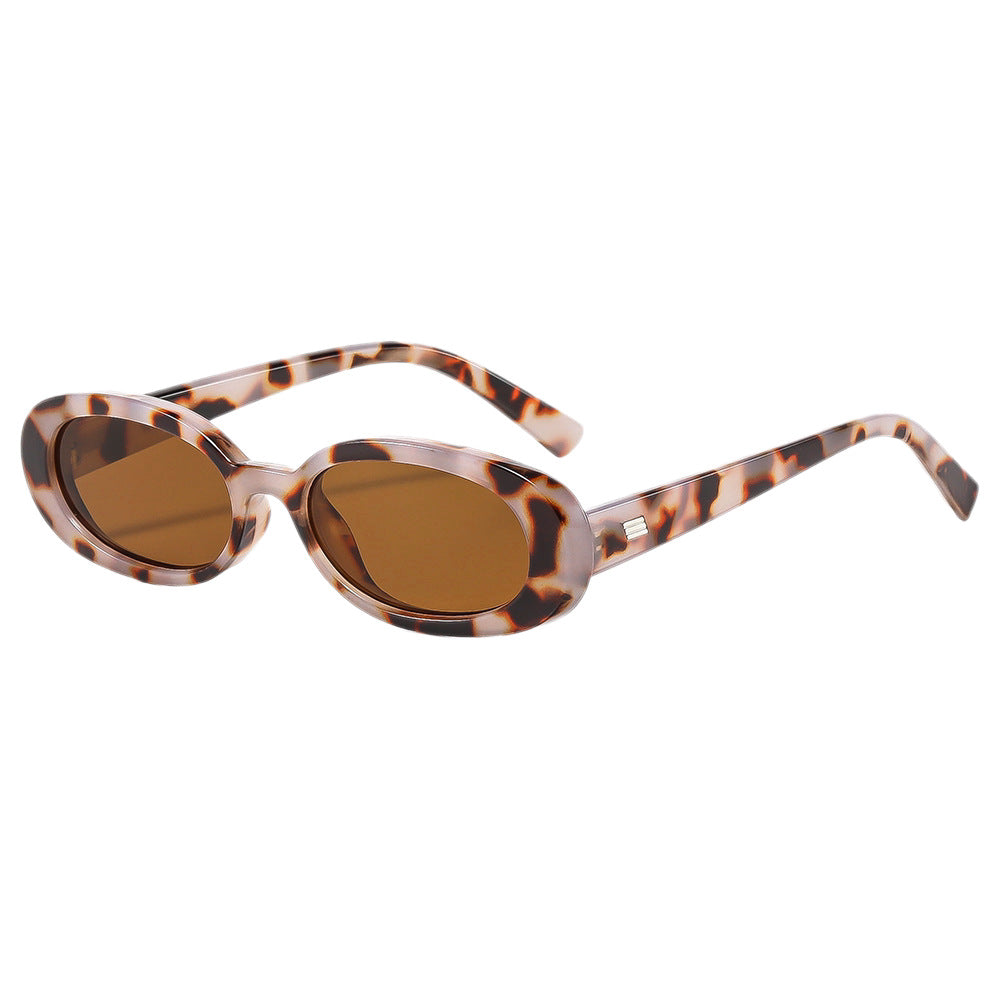 Damen modische Sonnenbrille mit ovalem Rahmen und trendigen Gläsern Brehn