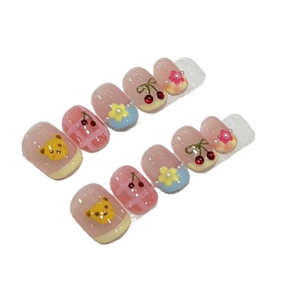 Verspielt Charakterdesign Press-On Nagelset Brehn