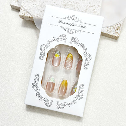Florale Kunst Press-On Nagelspitzen Brehn