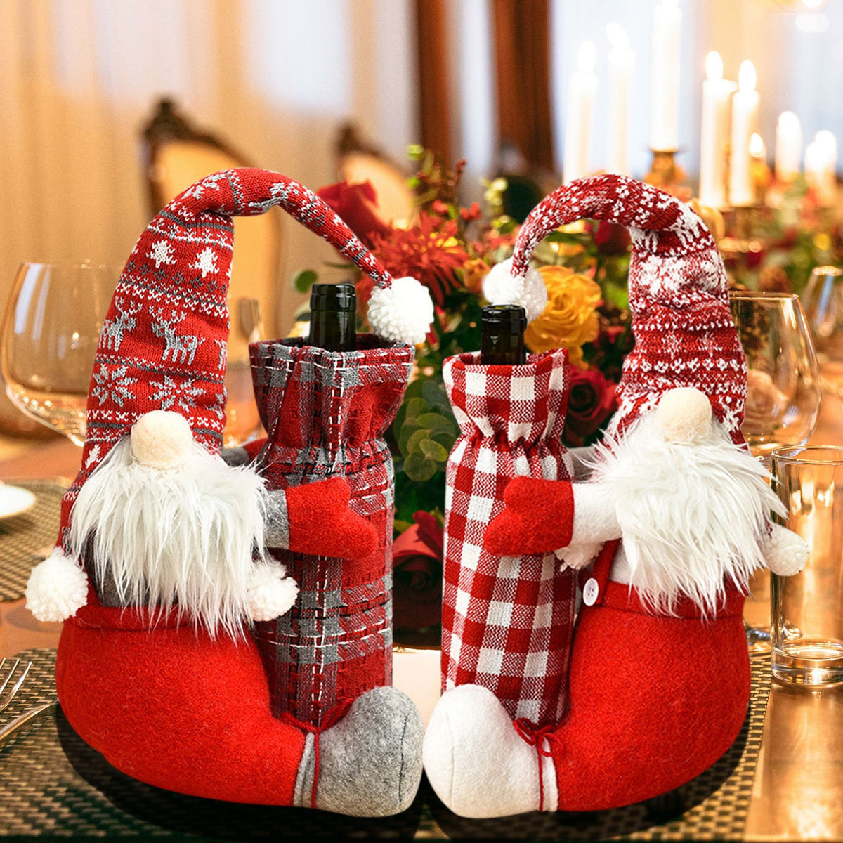 Dekorative Weihnachtsmann Flaschenhalter
