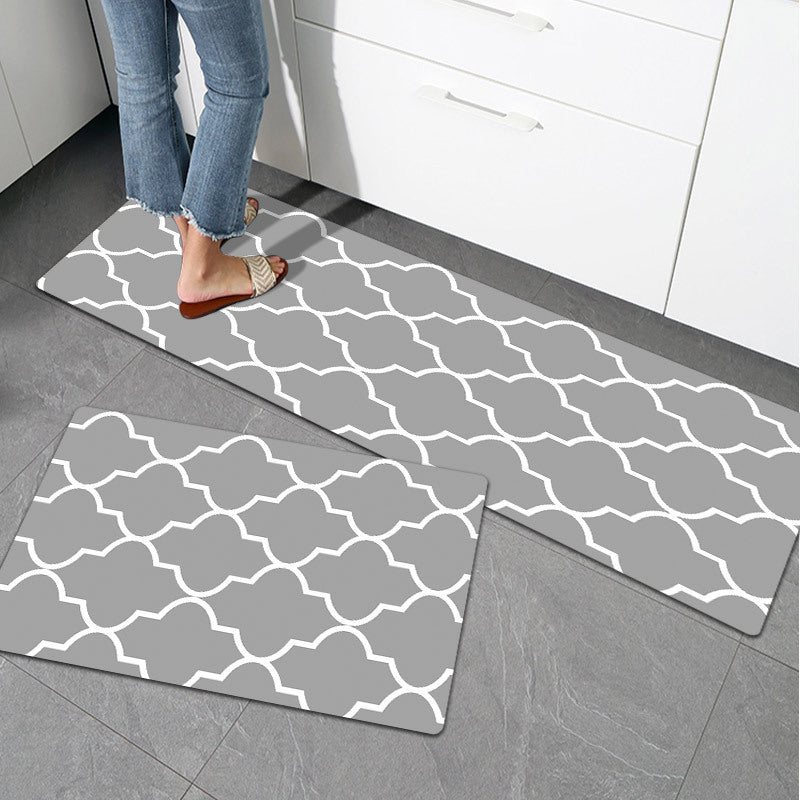 Geometrisches Muster-Läufer- und Matten-Set Brehn