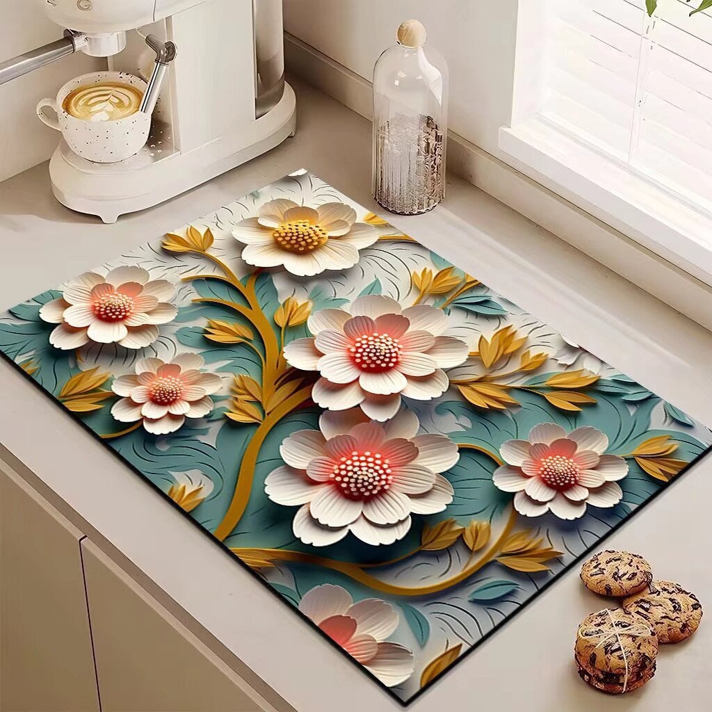 Dekorative Blumenküchenmatte Brehn