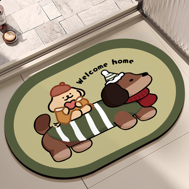 Niedlicher Cartoon Hund Badezimmermatte Brehn