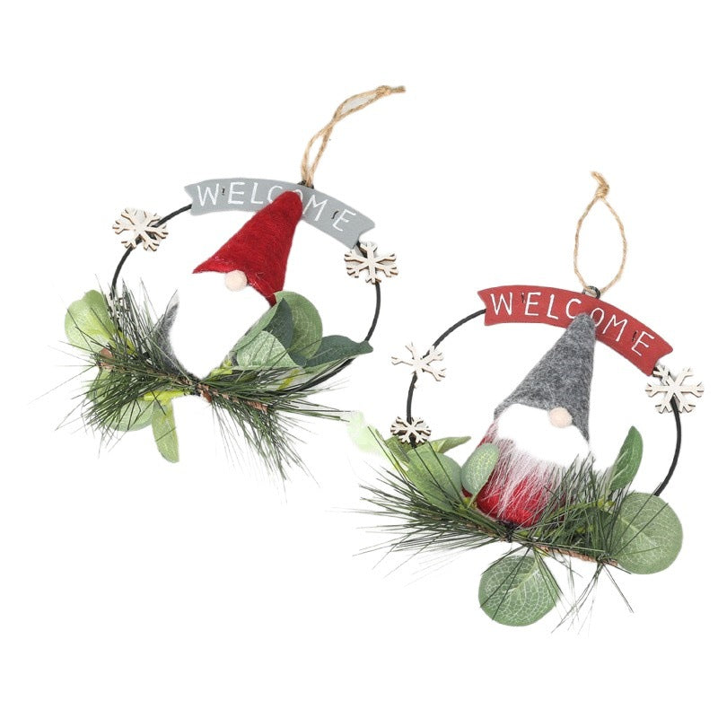Dekorative Weihnachtskranz mit Gnome-Motiv Brehn