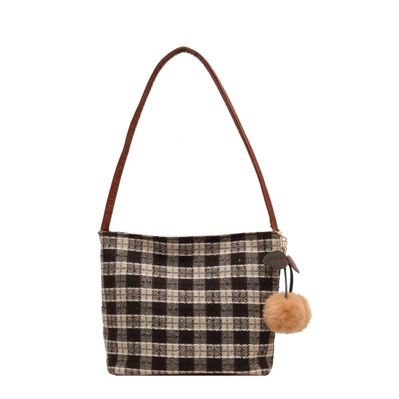 Klassische karierten Schultertasche
