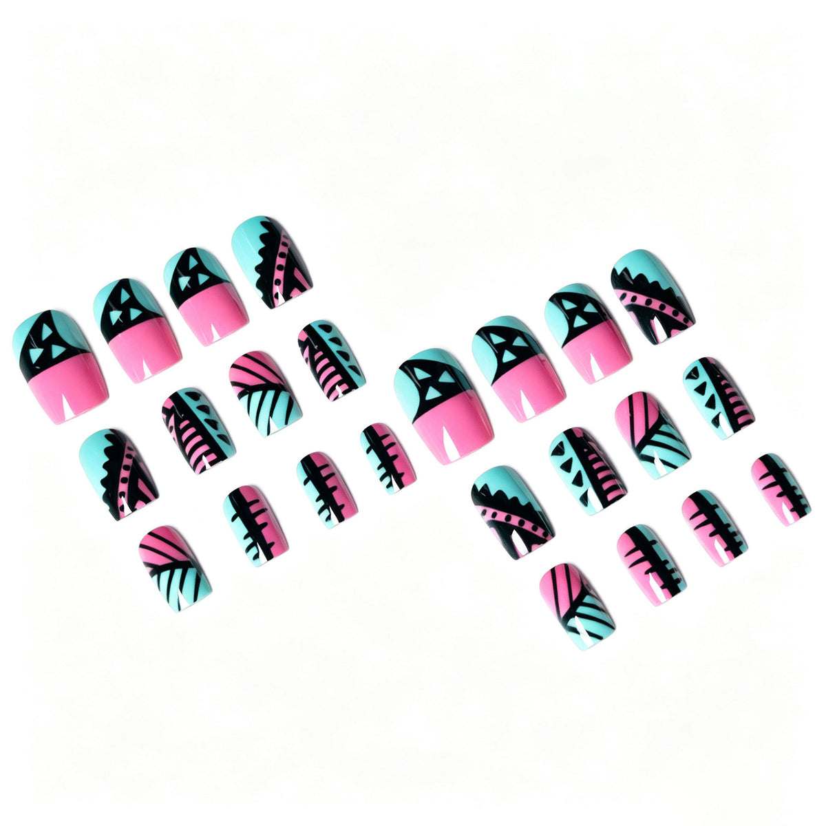 Künstlerische geometrische Nail Art