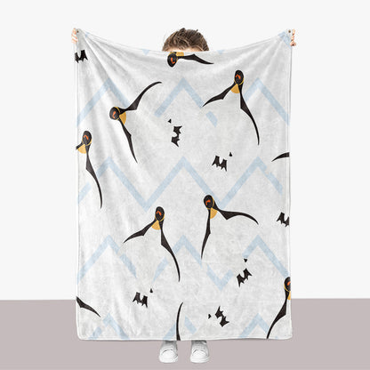 Pinguin-Themen-Plüsch-Wurfdecke