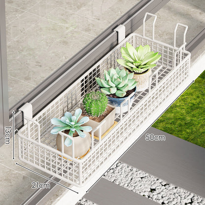 Clamp-On Balkon Geländer Pflanzkorb mit Metallgitter-Reservoir