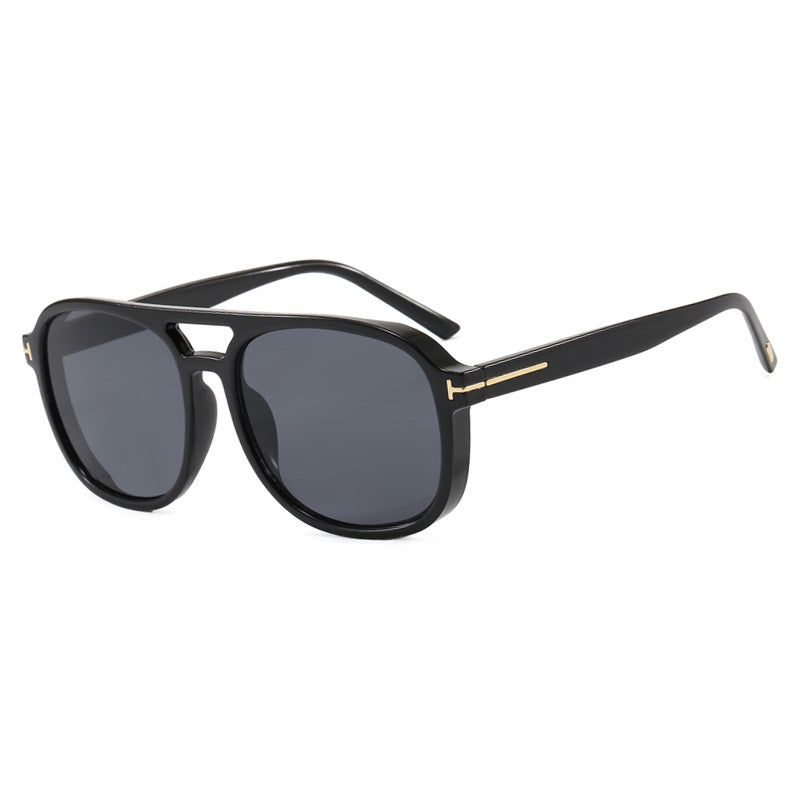 Damen quadratische Sonnenbrille mit luxuriösem Kunststoffrahmen und verspiegelten Gläsern Brehn