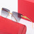 Damen Geometrische Sonnenbrille mit elegantem goldfarbenen Detail Brehn