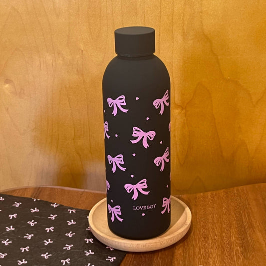 Damen isolierte Trinkflasche mit stilvollem Schleifenmotiv Brehn