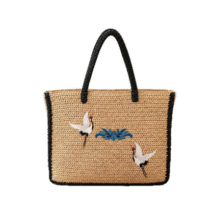 Handgefertigte Shoppingtasche mit Aufwändiger Stickerei Brehn