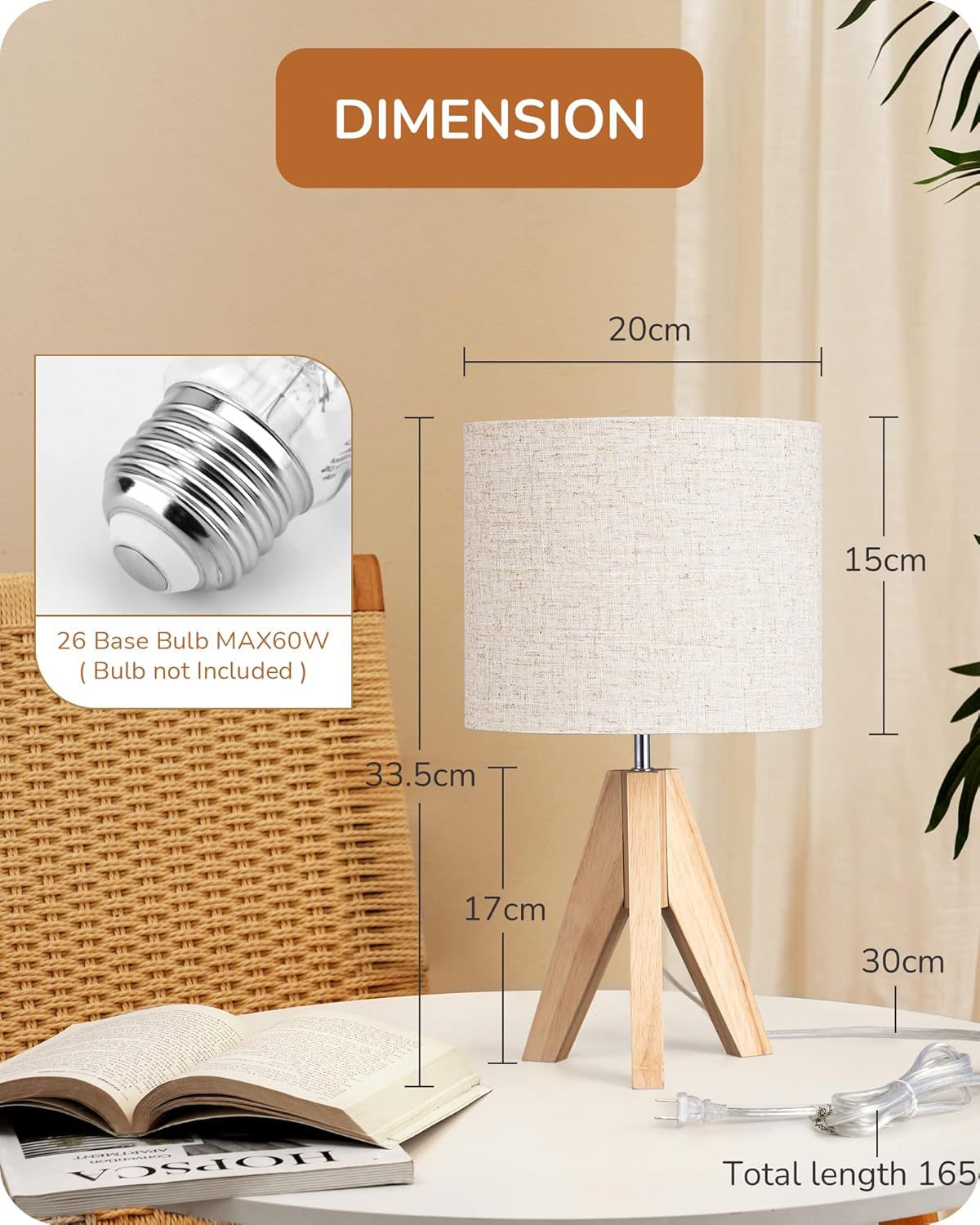 Moderne Dreibein Tischlampe