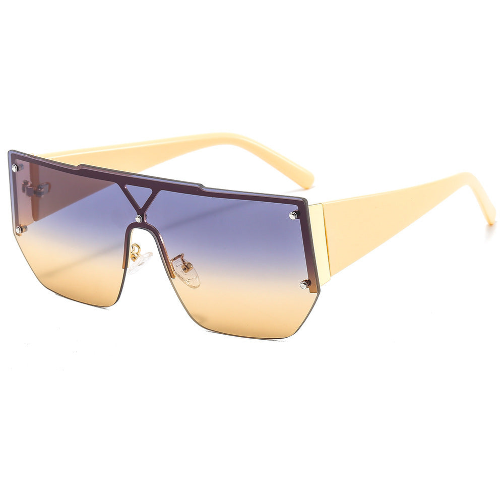 Damen modische Oversize-Sonnenbrille mit einzigartigem geometrischen Rahmen Brehn