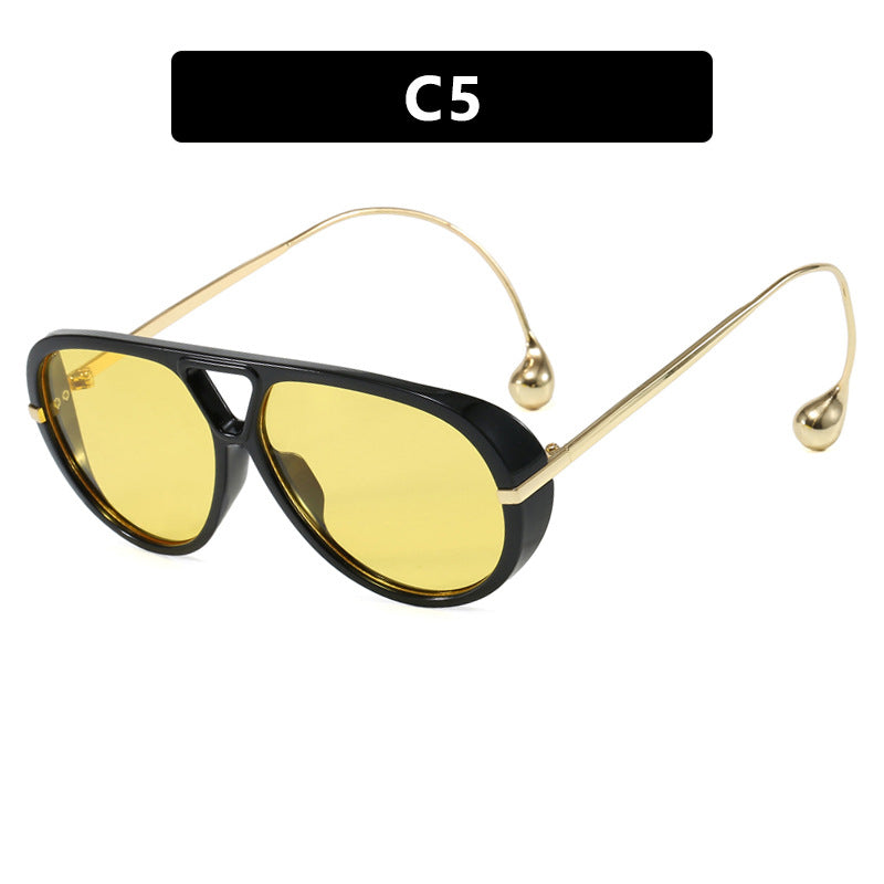 Damen modische Pilotensonnenbrille mit luxuriösem Metallrahmen Brehn