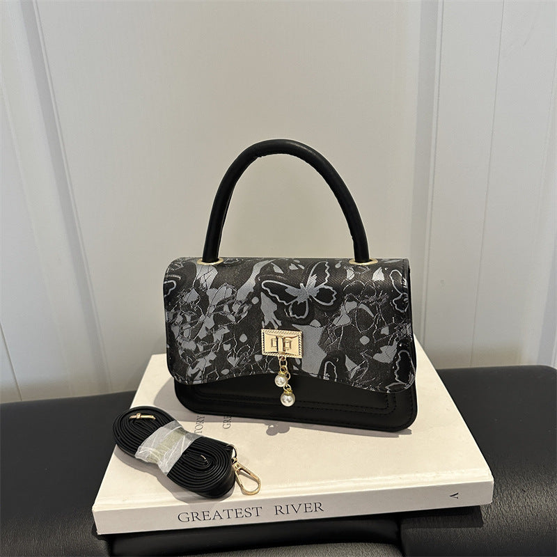 Elegante Blumenmuster Handtasche