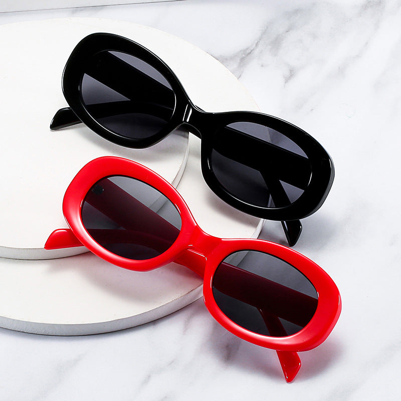 Vintage-Stil Ovalrahmen Sonnenbrille Brehn