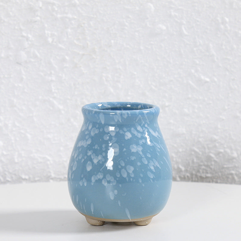 Zeitgenössische Kurvenkeramische Vase Brehn