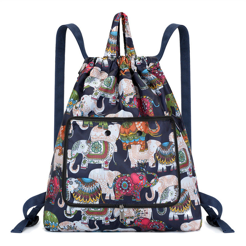 Leichter Blumen-Schnür-Rucksack Brehn