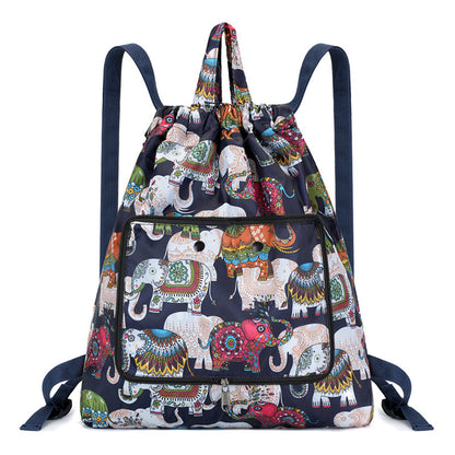 Leichter Blumen-Schnür-Rucksack Brehn