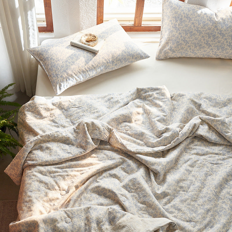 Bettwäsche-Set aus Baumwollsatin mit floralem Vintage-Muster