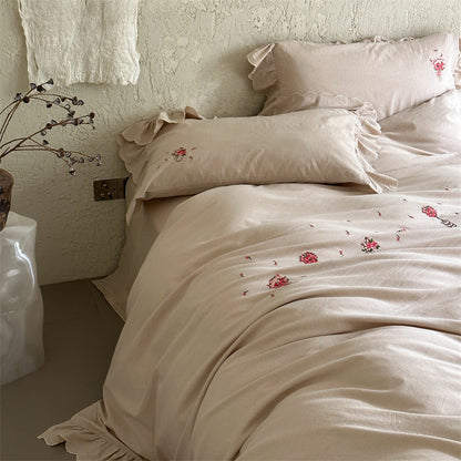 Luxuriöses Baumwollsatin-Bettwäsche-Set mit Hotelverschluss und extra-weichen Kissenbezügen