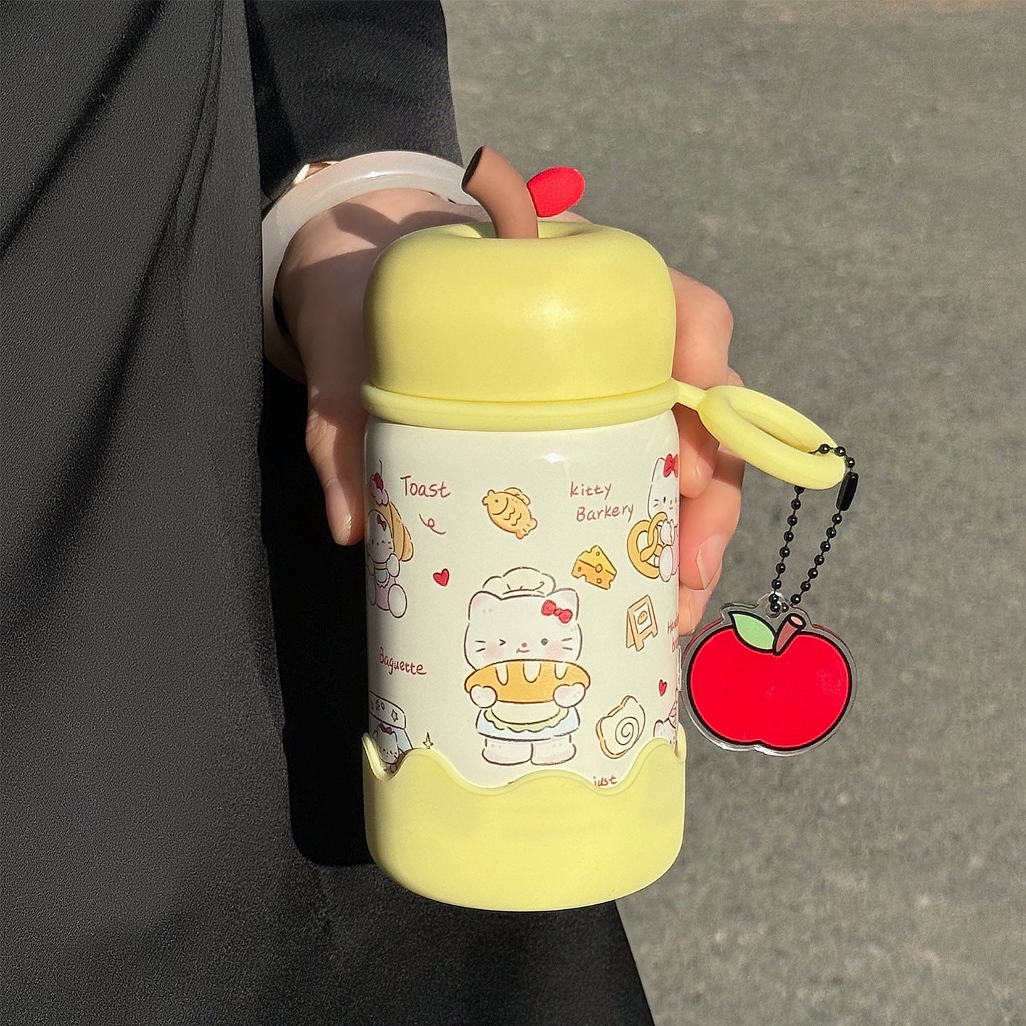 Damen tragbare Kaffeetasse mit kreativem Deckel Brehn