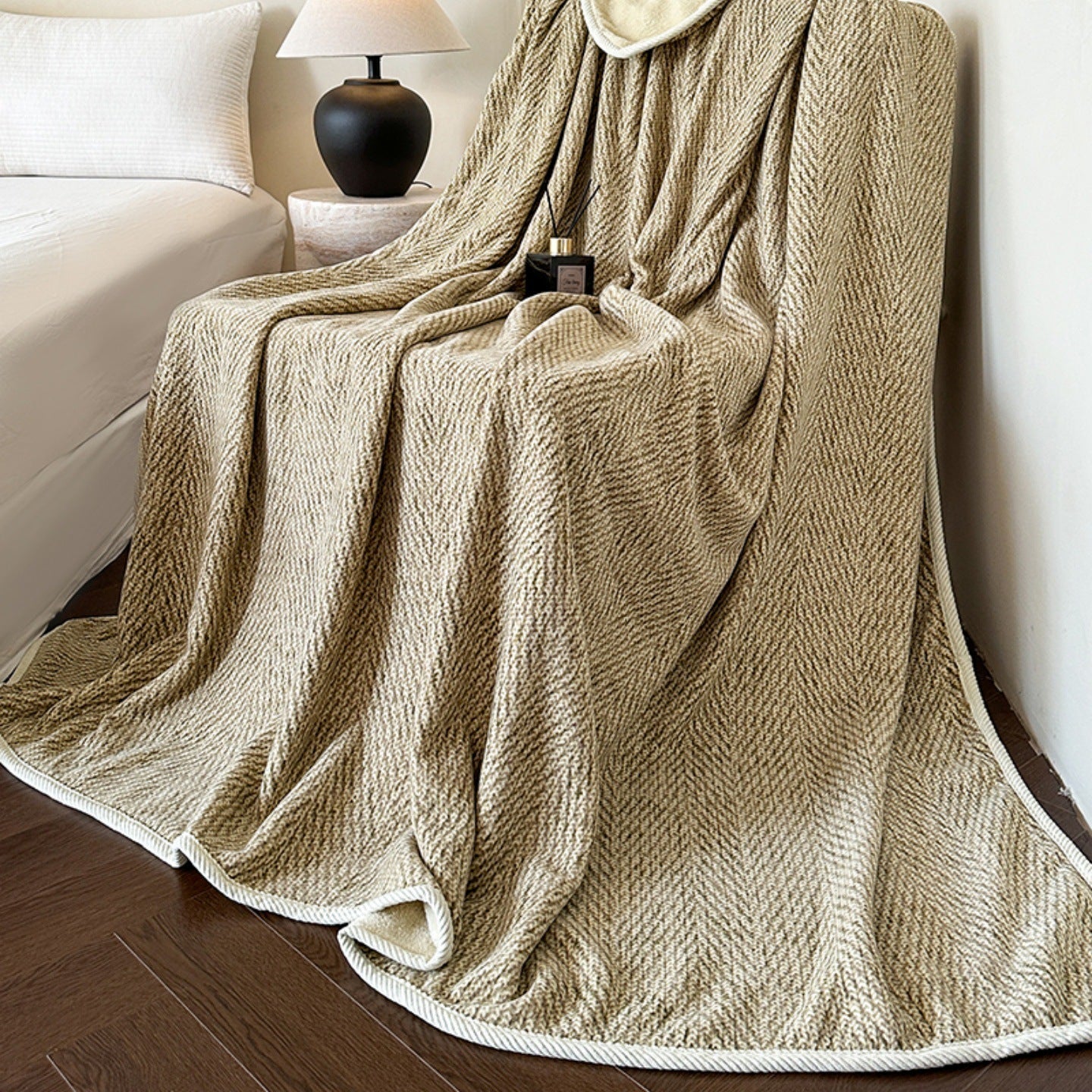 Texturiertes Strickfleece-Decke Brehn