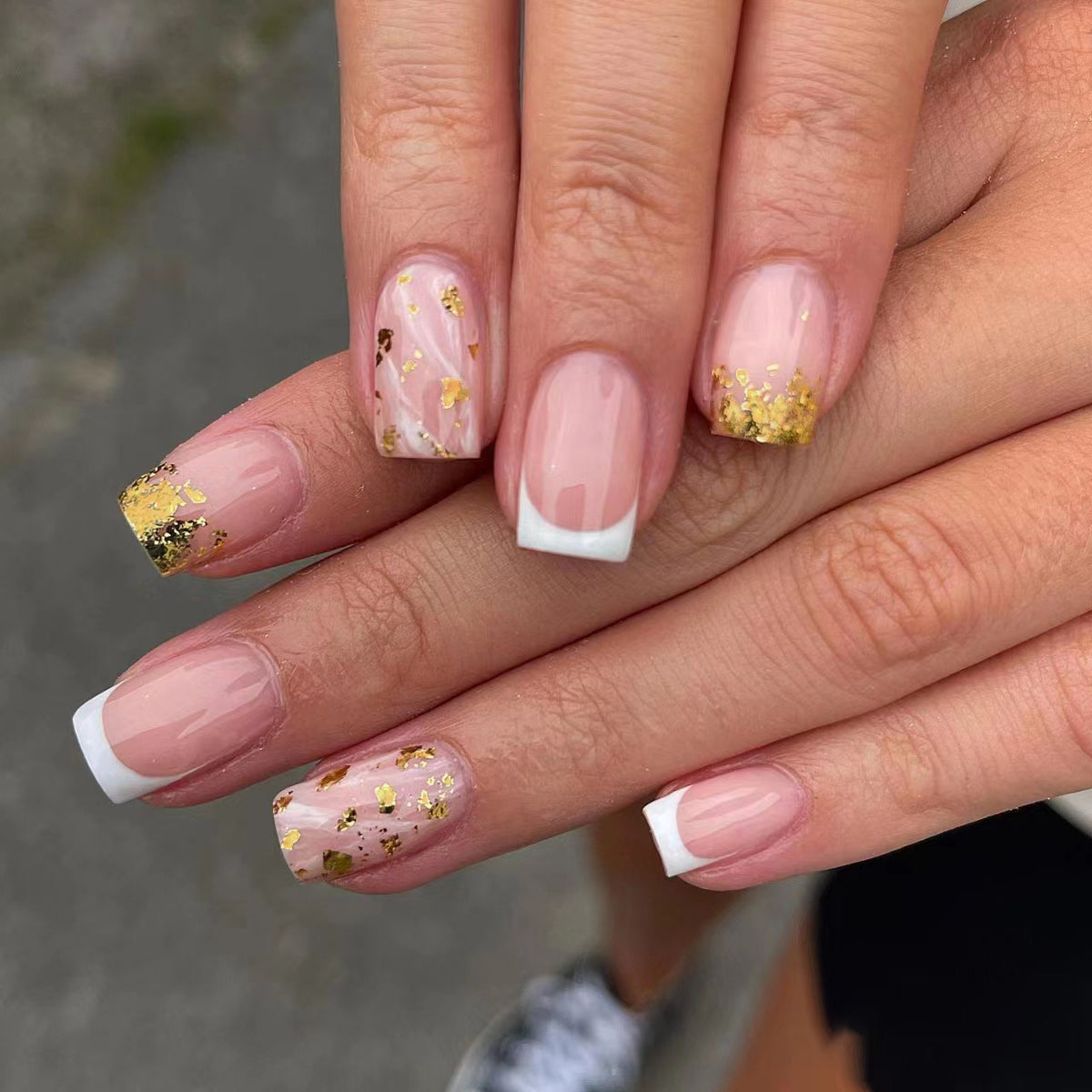Luxus Goldblatt Nagelkunst Set