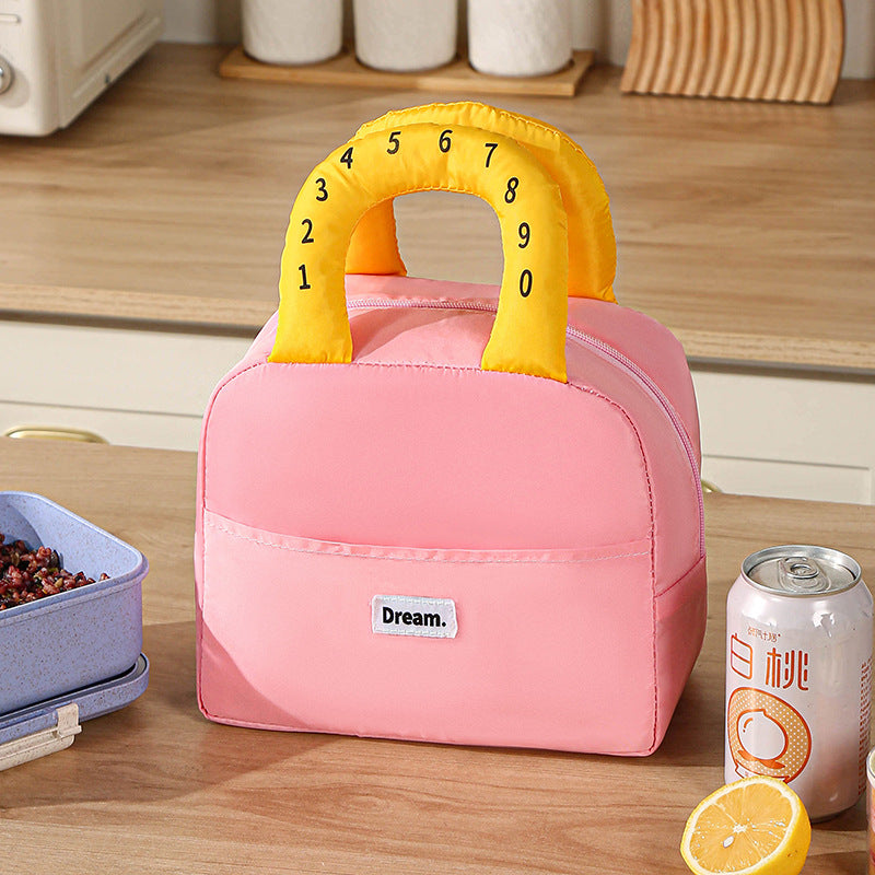 Isolierte Lunch-Tasche Mit Bunten Griffen Brehn