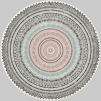 Runder geometrisches Muster Bereichsteppich