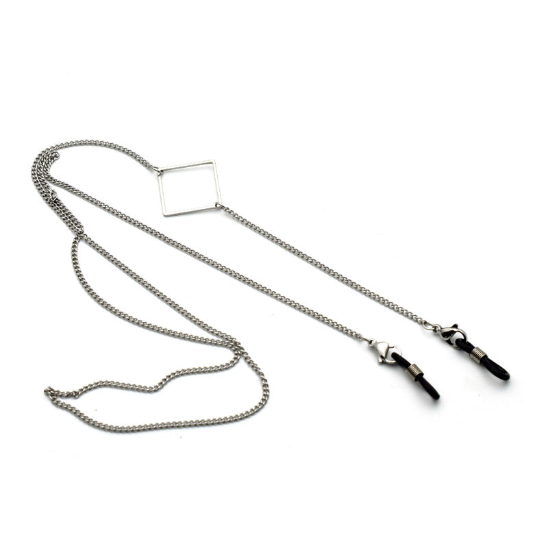 Stylischer geometrischer Ketten-Brillenhalter Brehn