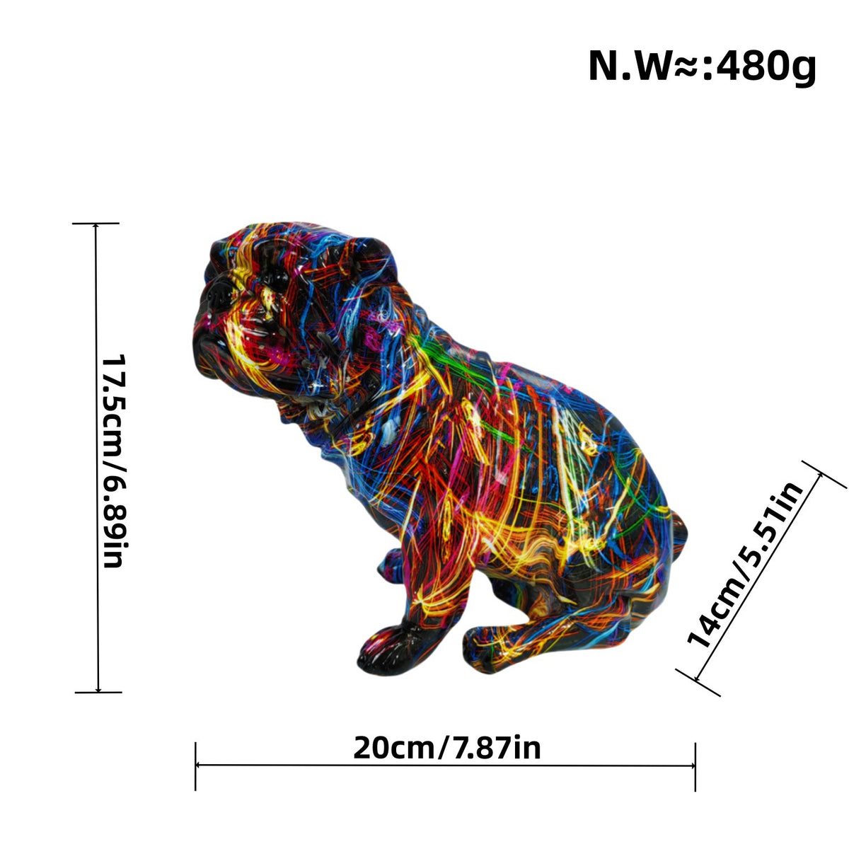 Kunstvolle Bulldoggen Figur Brehn