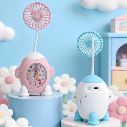 Damen Tischuhr mit integriertem Mini-Ventilator Brehn