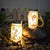 Solarbetriebene frosted Fairy Silhouette Mason Jar Laterne mit mehrfarbigen LEDs Brehn