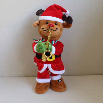 Plüsch Weihnachtsbaumfigur mit Gitarre