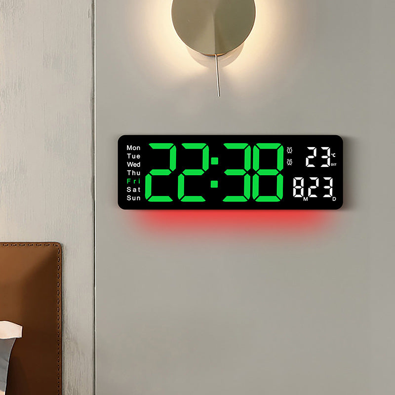 Digitaler LED-Wecker mit Temperatur- und Wochentagsanzeige Brehn
