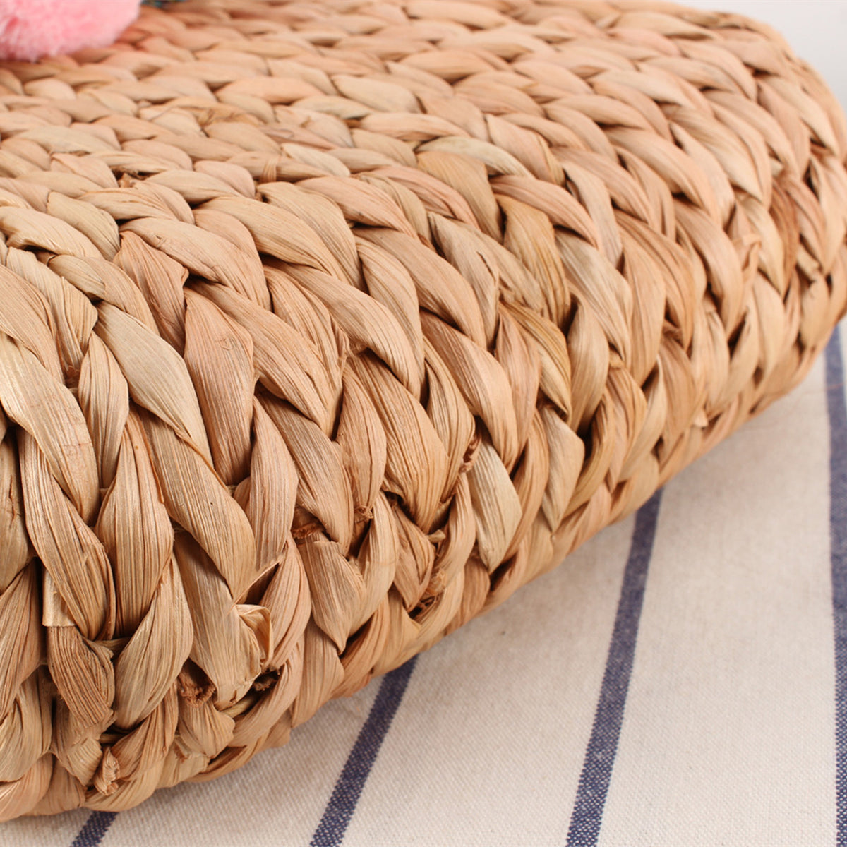 Strandtasche mit Bunten Pompons Brehn